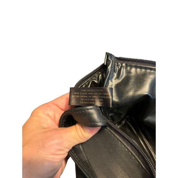 Mary Kay Black Striped Handbag With Zipper & Handles - Picture 2 of 11